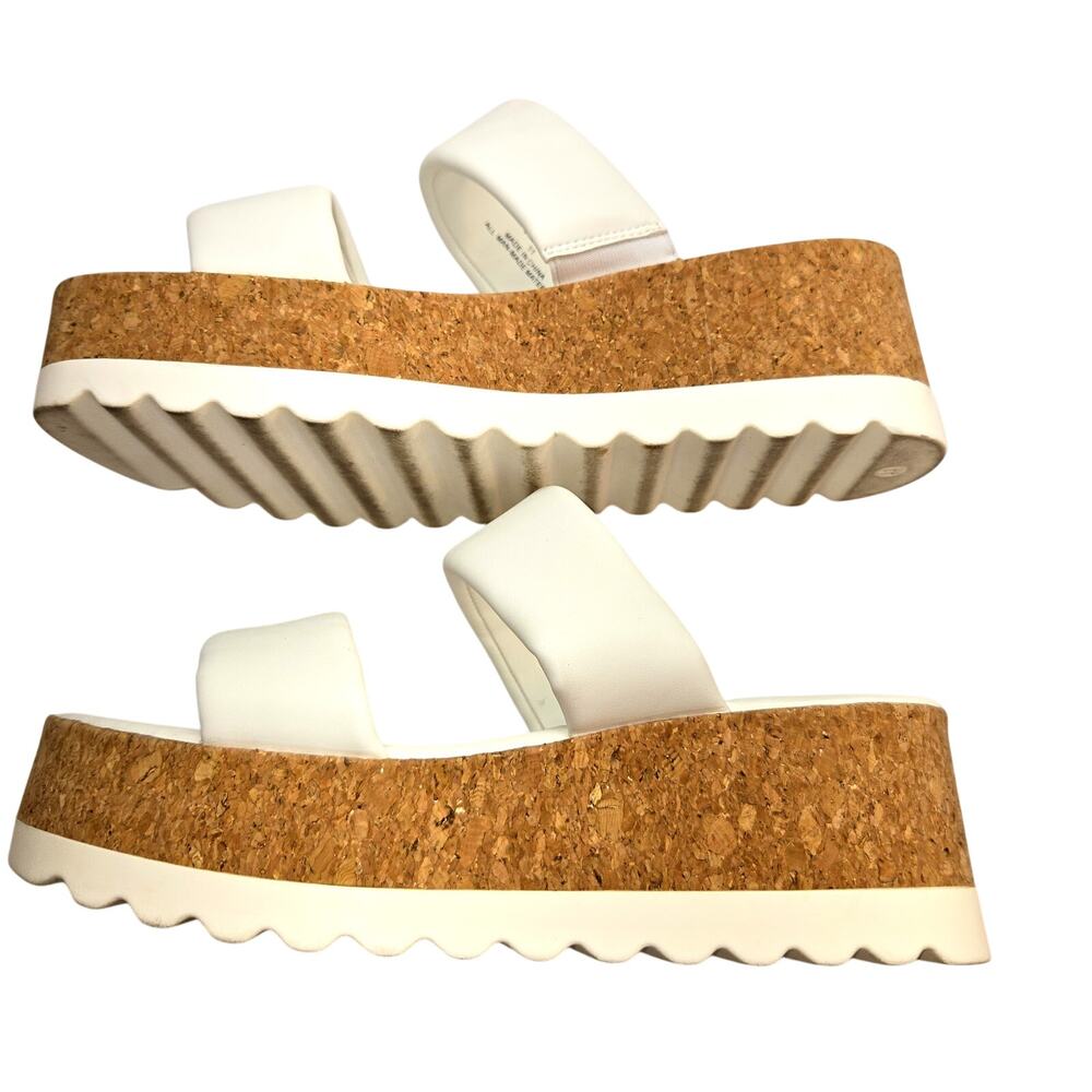 X-Appeal 11  3 Inch Platform Women's Sandal White Straps Shoe